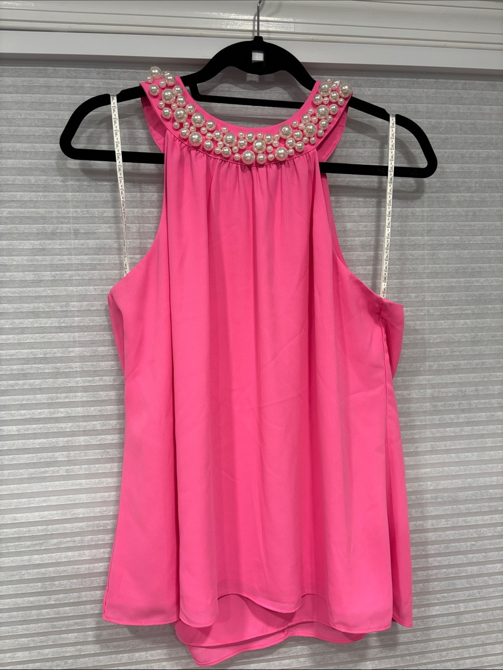 Lilly Pulitzer Pink Pearl-Embellished Halter Camisole